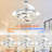 Orren Ellis 42" DIY Shade Retractable Ceiling Fan with LED Lights and Remote-304772254