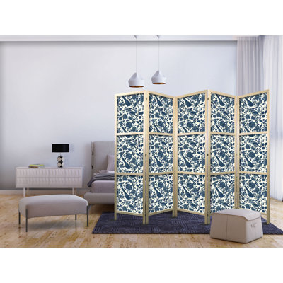 171cm H Solid Wood Folding Room Divider