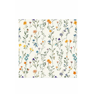 «Botanical Cottagecore Wildflower Garden I Cottage», reproduction d'art non encadrée