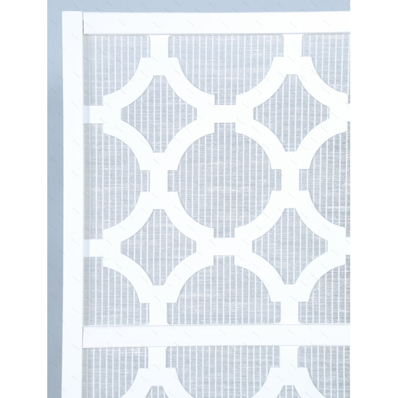 Nayelin 69.28'' W x 70.31'' H 4 - Panel Folding Room Divider, White