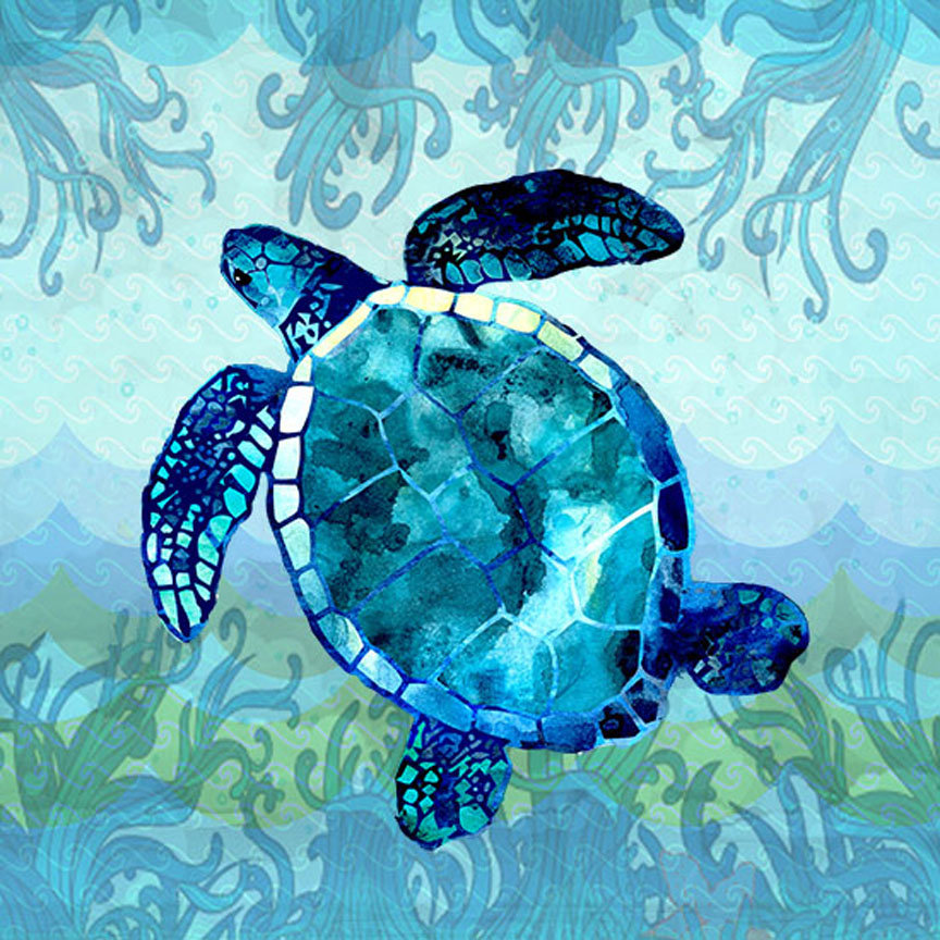 " Turtle In Waves " by Jill Meyer Highland Dunes 