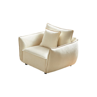 Antionette moderne pour le salon, la chambre à coucher, le bureau - Fabrication en bois massif, revêtement en chenille respirant, rembourrage en mousse confortable, utilisation pratique minimaliste du bois, du tissu et du tissu fonctionnel