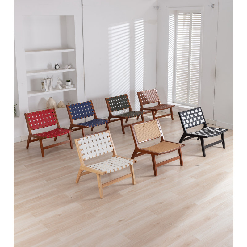 Chaise d'appoint l 26,18 po Imke, Similicuir rouge
