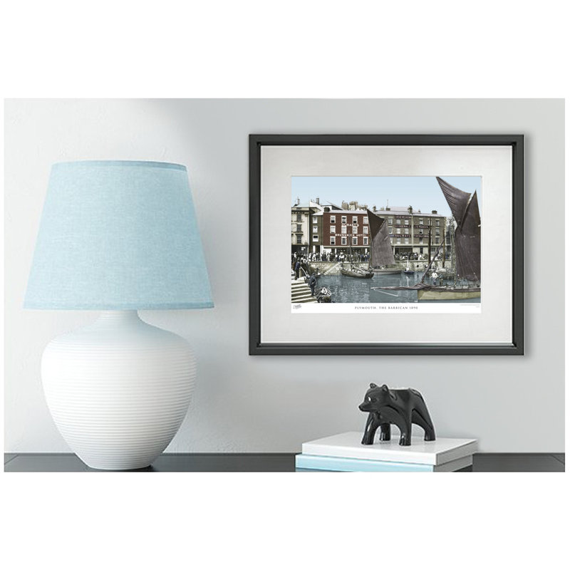 Plymouth, The Barbican 1890 by Francis Frith - Single Picture Frame Print, 45cm H x 60cm W x 2.3cm D