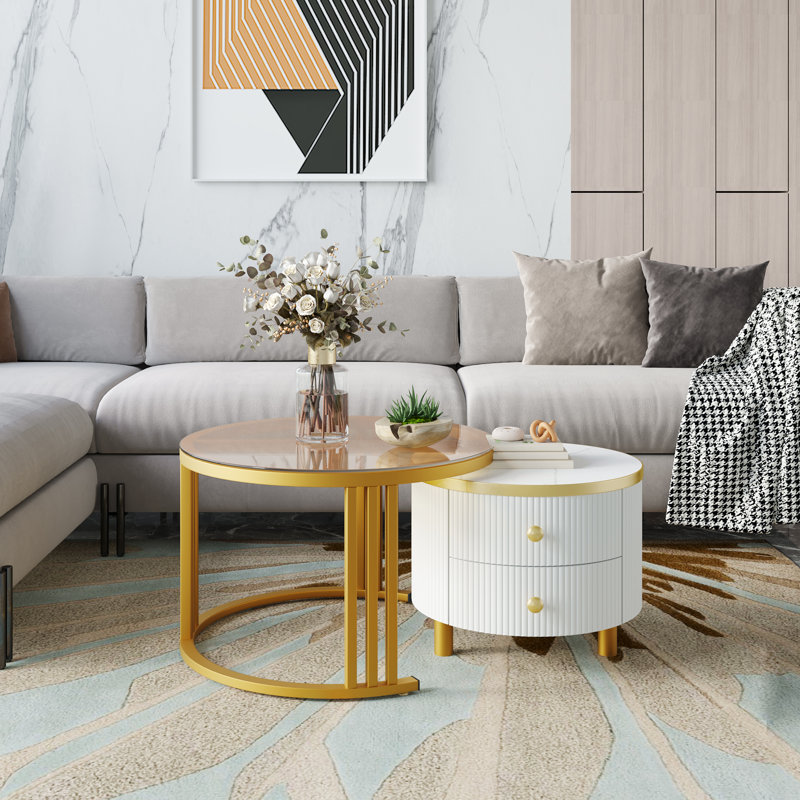 Akiel Frame Coffee Table with Storage