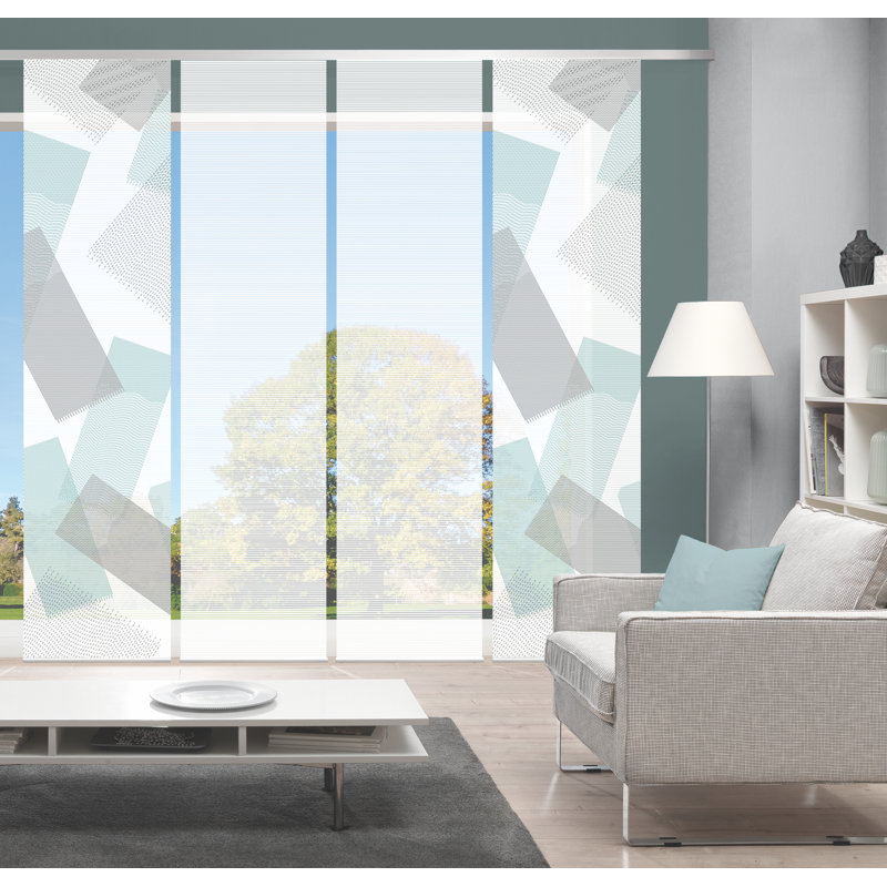 Semi Sheer Sliding Panel, Mint