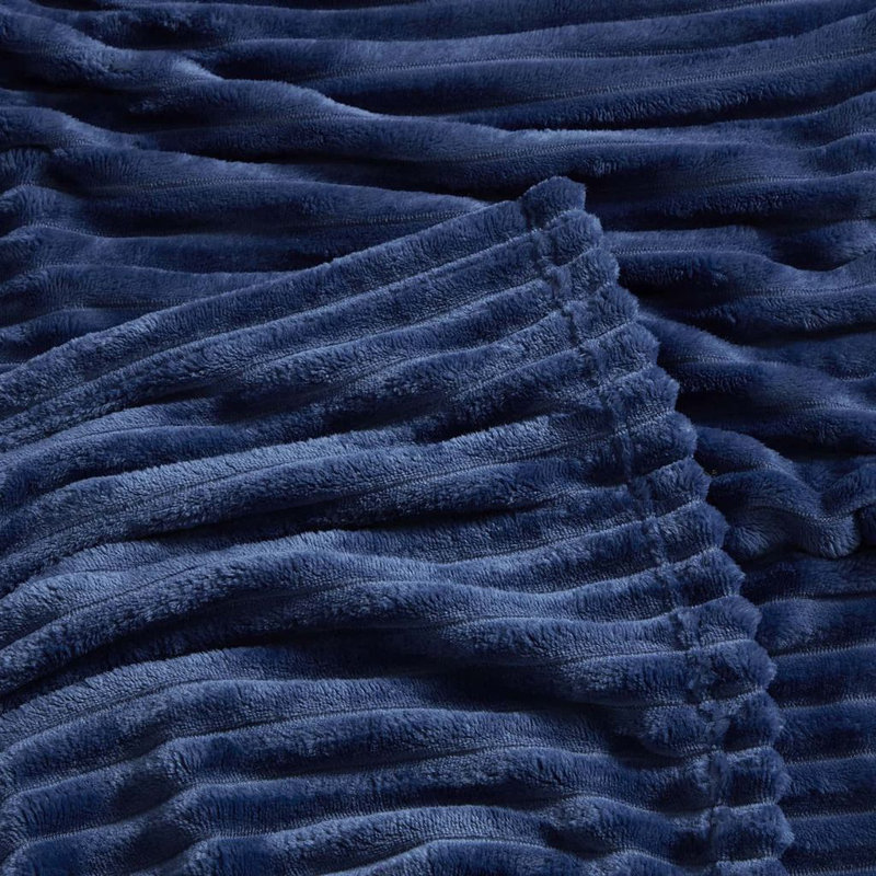 Jeté moelleux et moelleux Nestl, Très grand, Bleu marine
