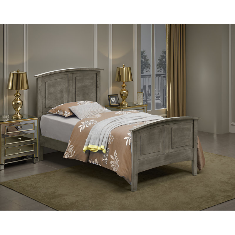 Lit simple gris Halden, Gris, Lit simple
