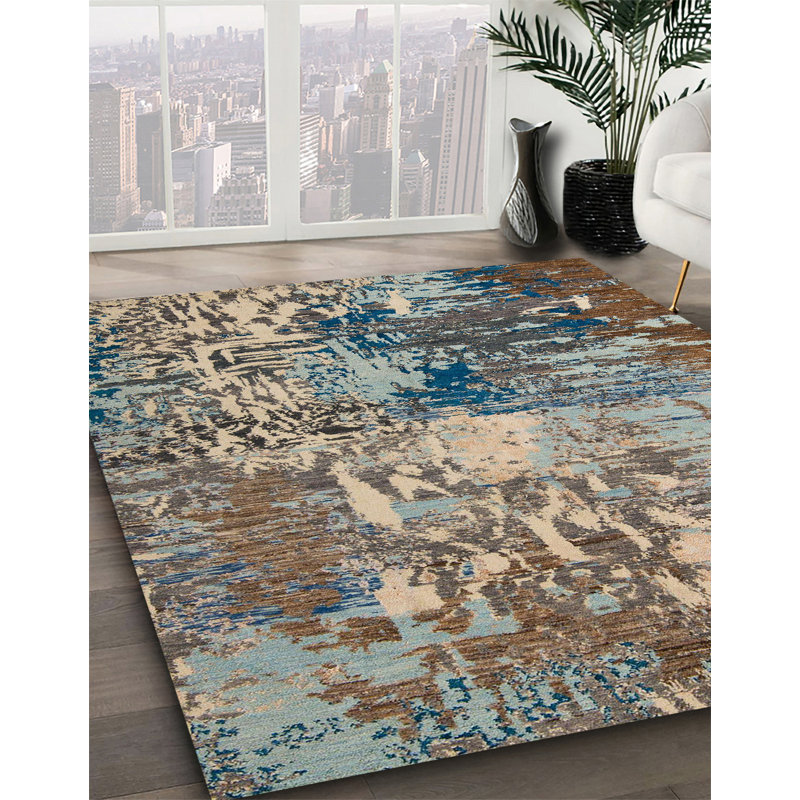 Abstract Indoor Rug, Square 7'