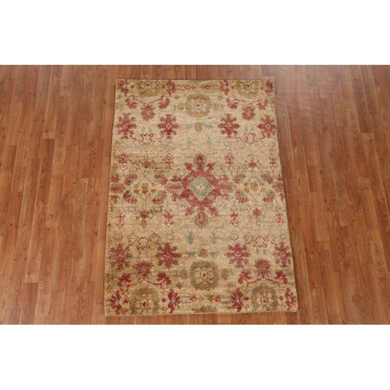 One-of-a-Kind 3'10" X 5'6" New Age Jute / Sisal Area Rug in