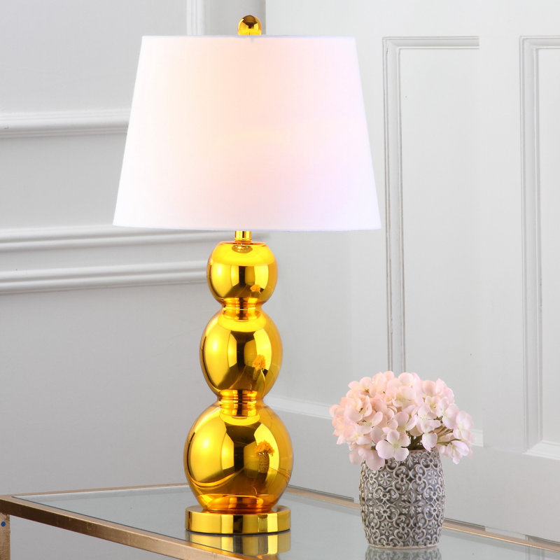 Dearis Glass Table Lamp, Gold