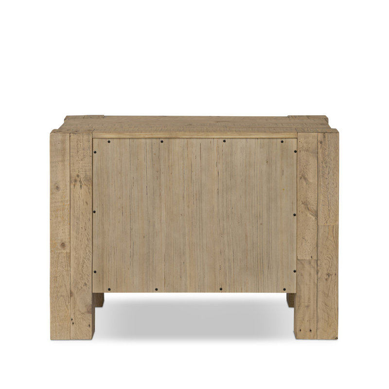 Perot 2 - Drawer Nightstand, Light Blonde Pine