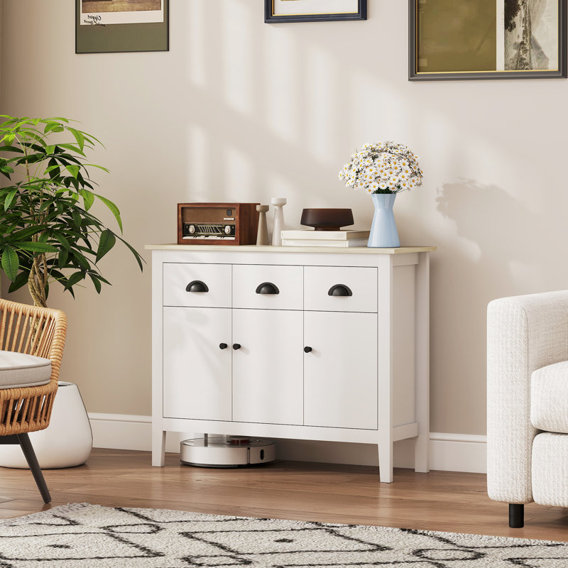Buffet, armoire à café 40 po, blanc