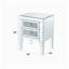 Mirrored Glass Top End Table