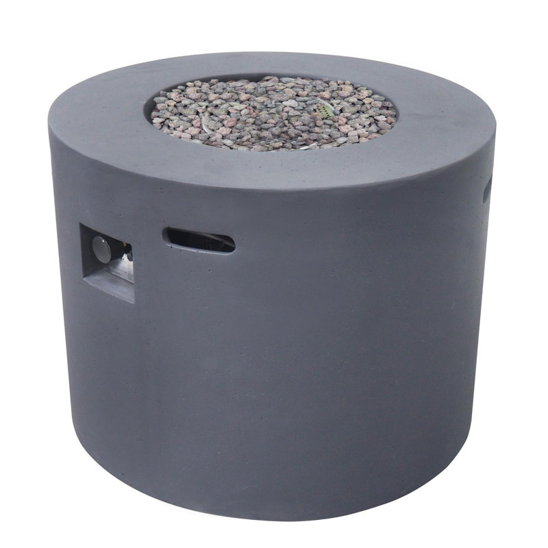31" ROUND MGO FIRE PIT- 40 000 BTU, Dark Gray