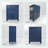 23.6" Storage Cabinet with Adjustable Shelves, Freestanding  Sideboard Cabinet with MDF Materialors, Suitable for Kitchen, Bathroom, Living Room, Dining Room, Navy Blue-124978077