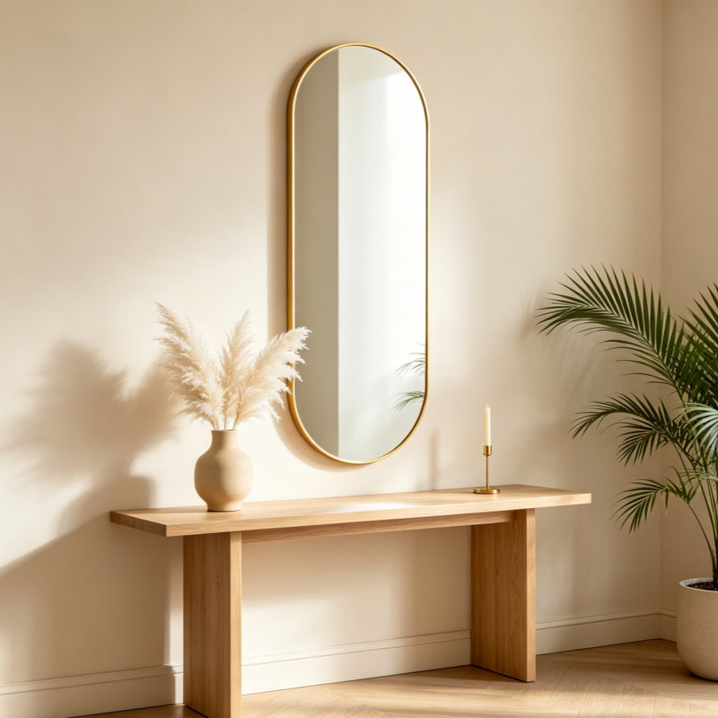 Miroir ou miroir de salle de bain Gold 63 x 20IN