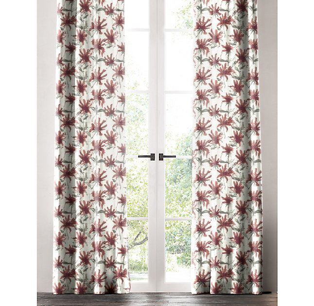 Cotton Room Darkening Curtain Single Panel, 50" W x 72" L, Red