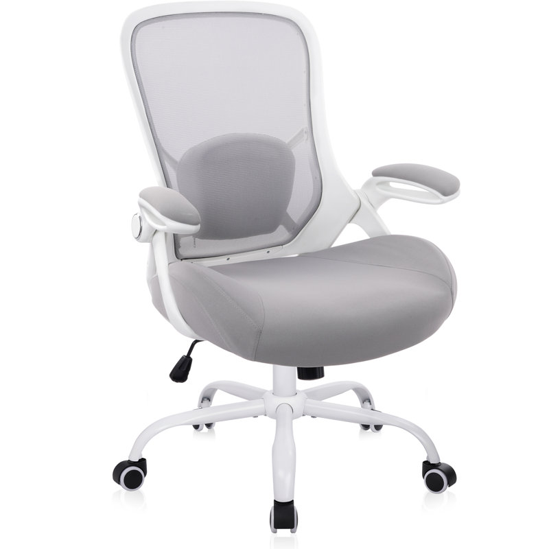 Fauteuil de bureau ergonomique Home Ofiice, Gris, Blanc