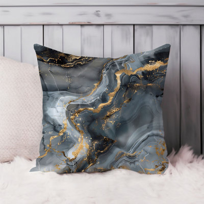 Abstract Gold & Gray Geode III Modern