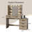 Vanity Table With 3-color Adjustable Lighting, Attached Nightstand, Multi Power Outlets & Large Storage, 3 Colors Available-1610828319