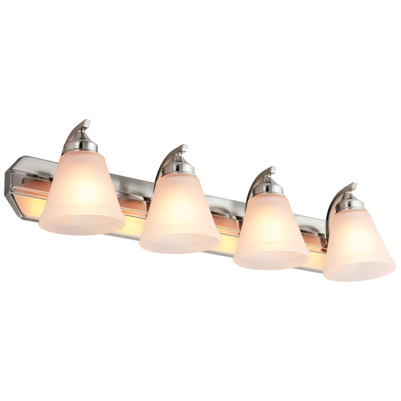 Éclairage pour salle de bain 4 lumières argent
