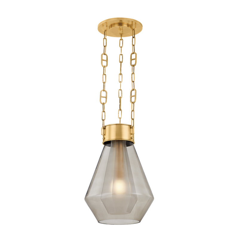 Tragus 1 Light Pendant by Noz Nozawa for Corbett Lighting, 17.75" H x 14" W x 14" D