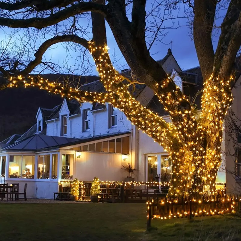 LED Solar Powered Cord String Light, 200 Lamps - 20 Metre Long