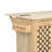 53.2"W 3D Woven Checkerboard Pattern Design Kitchen Island With Drop Leaf, Rolling Kitchen Island On Wheels With Internal Storage Rack, Power Outlet, Kitchen Cart With 3 Drawers 2 Cabinets, Nature