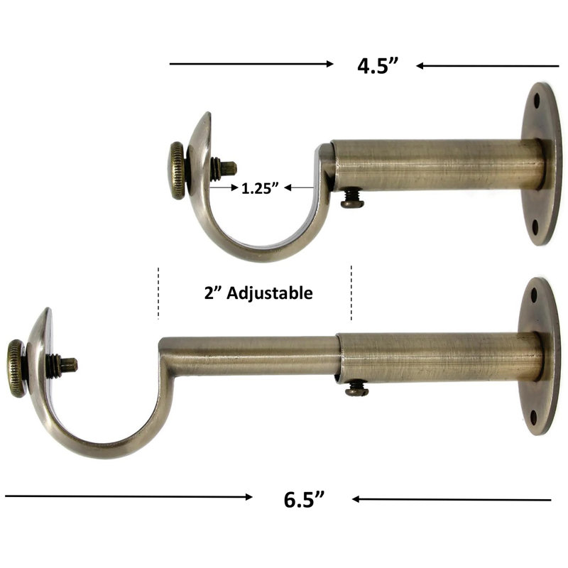 Pesina Zinc Cast Mounting Bracket, Antique Brass