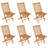 Quadrello 6 - Person Teak Wood Patio Dining Set with Extendable Oval Table
