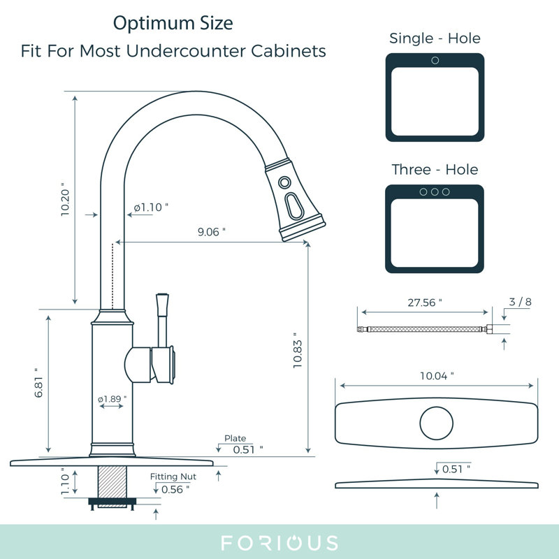 Blue Elephant Pull Down Kitchen Faucet, Black