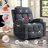 33.07" W Upholstered Manual Recliner with Massage and Heating-693330096