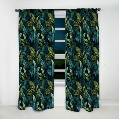 Moody Tropics Moody Patterns III - Rideau tropical - Velours obscurcissant - 1 panneau