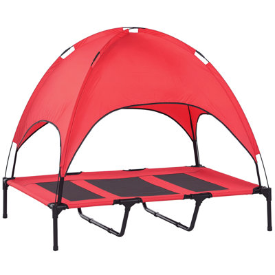 Elevated Portable Dog Cot Pet Bed with UV Protection Canopy Shade, 48 inch