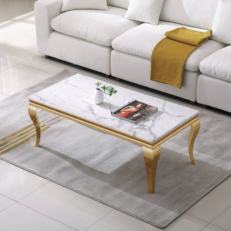 Table basse Jennita, Doré