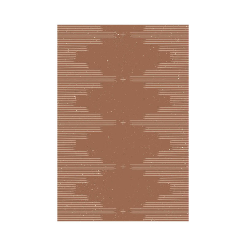 Southwestern Minimalist In Camel Brown by Allie Falcon - Wrapped Canvas Print, 152.5 cm H x 101.5 cm W