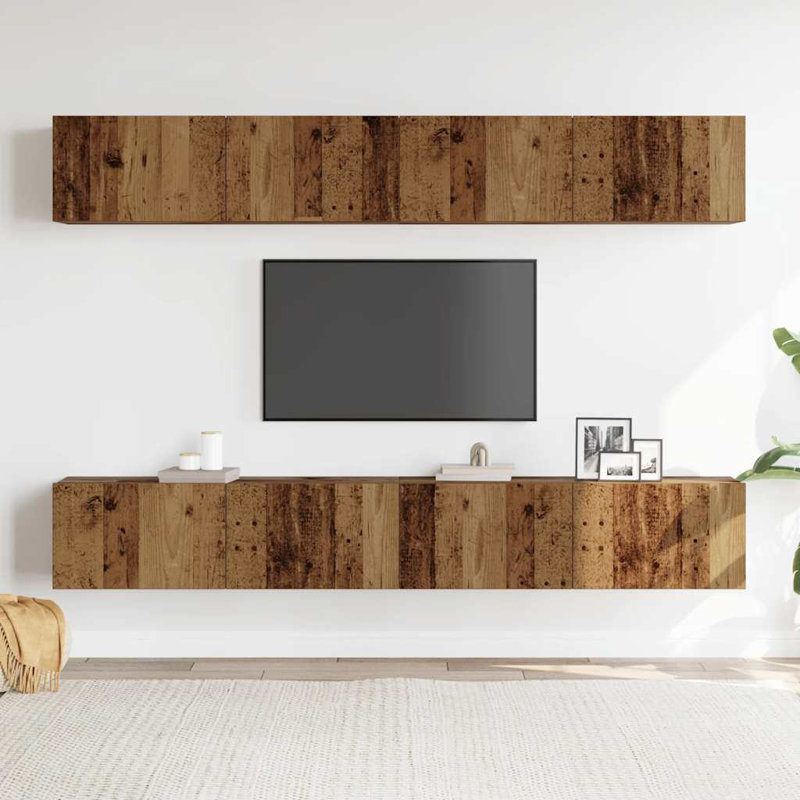 Banji Unfinished Entertainment Centre for TVs up to 43", Old Wood