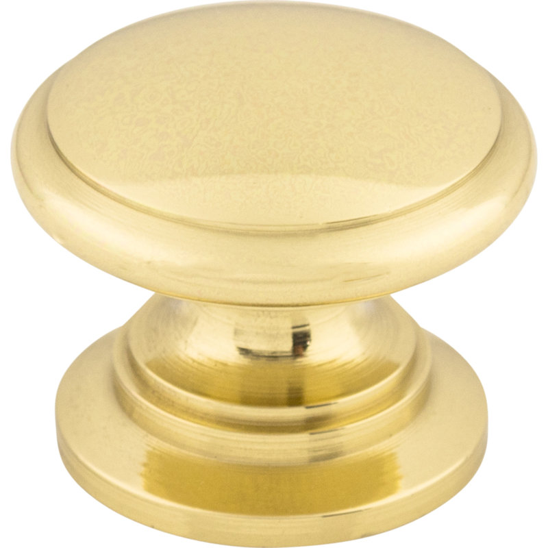 Ray 1 1/4" Diameter Round Knob, Polished Brass