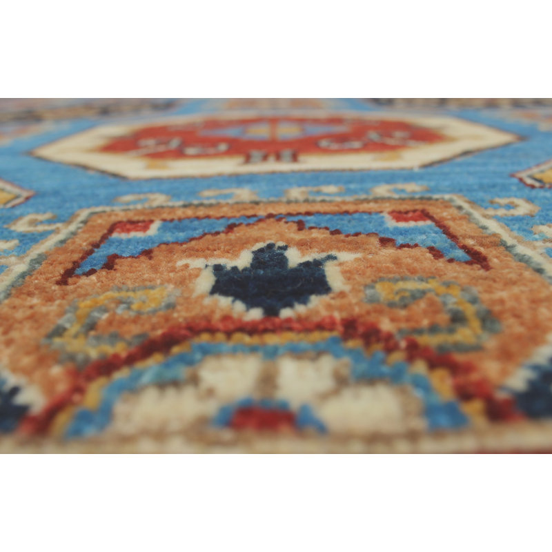Tapis à main one-of-kind noué la blue 9 pi 0 x 12 pi 1 laine area Altom