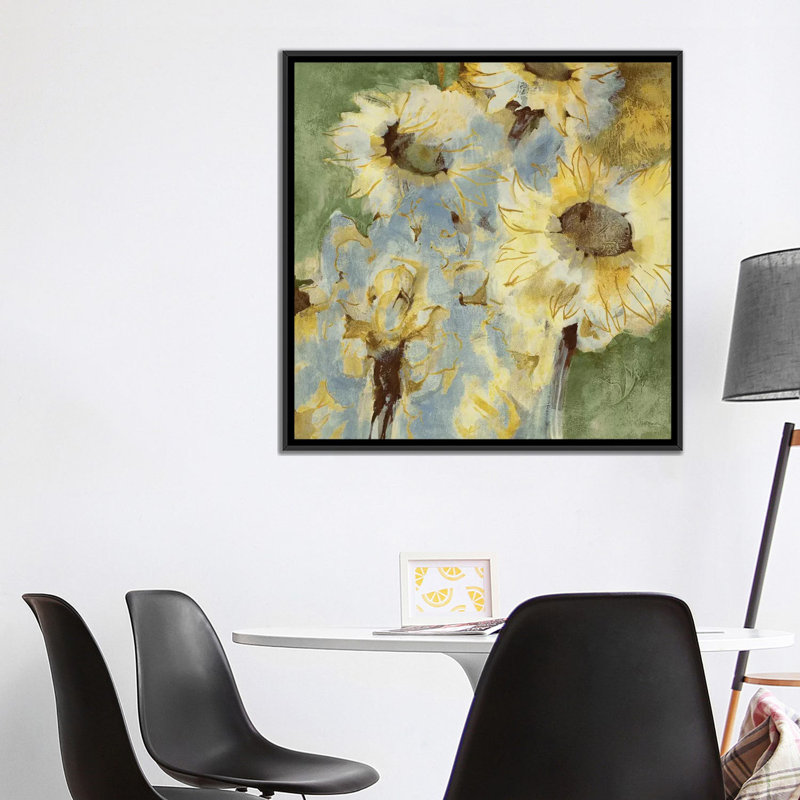 «Anticipation II», reproduction sur toile, H 26 po x l 26 po x P 1,5 po, Toile avec cadre noir, Pas de tapis