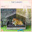 Niche pour chien Canopy, crème, pour petits et moyens chiens, coussin d'eau, PE, abri pour lit surélevé avec auvent, pour intempéries, chiens de taille moyenne, gris