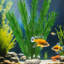 3 pièces d'aquarium artificiel vert