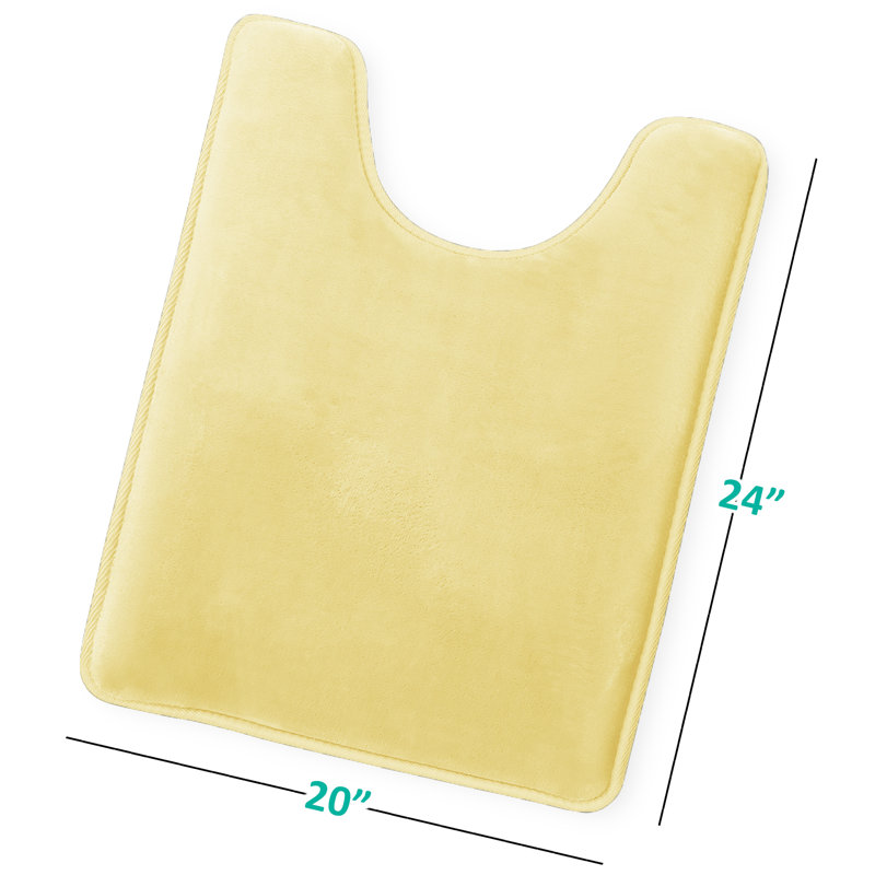 Ultra Soft and Absorbent Memory Foam Contour Mat with Non-Slip Backing, Custard Mellow Yellow