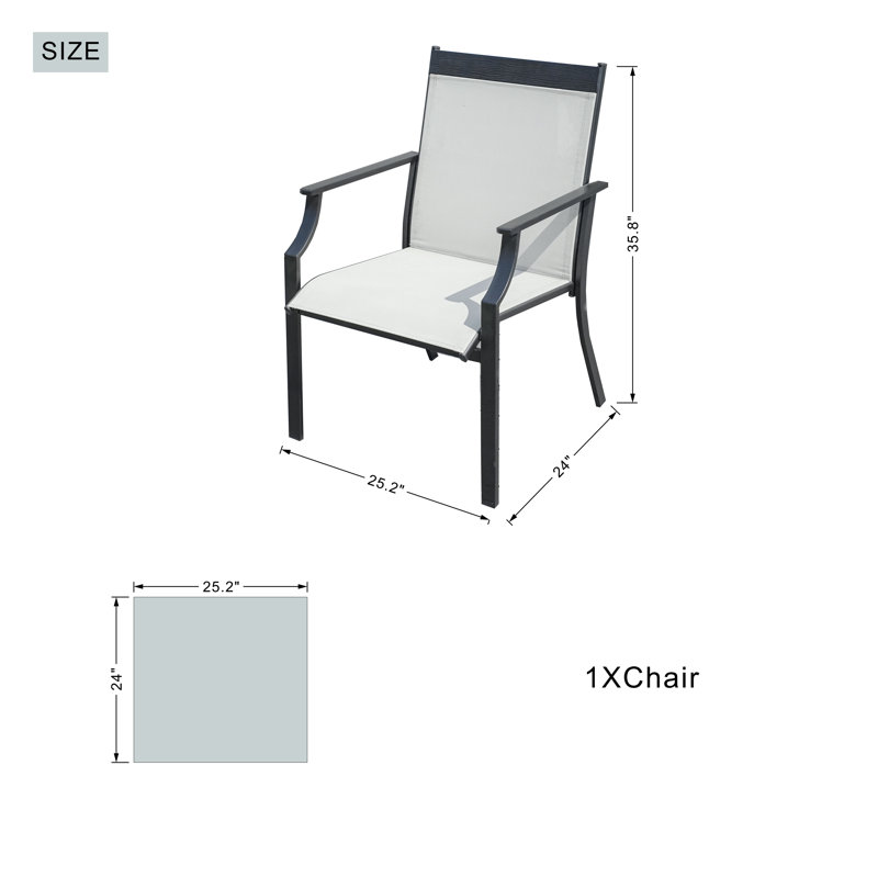 Fauteuil de salle à manger d'extérieur Svetomir