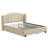 Upholstered Platform Bed With Wingback Headboard-1654800586