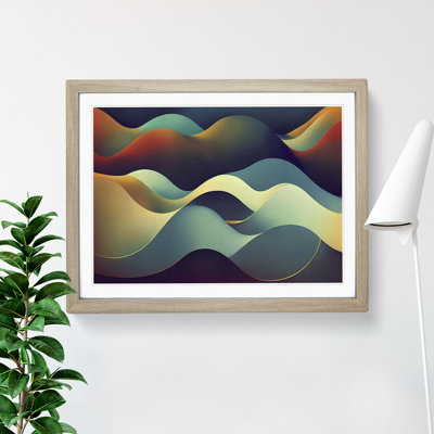 XH1022-6445X Ocean Surrealism Abstract 1 Piece Single Picture Frame Wall Art