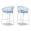 Ensemble de 2 tabourets de comptoir de patio 27 ", oléfine bleu ciel Bleechington-1883576920