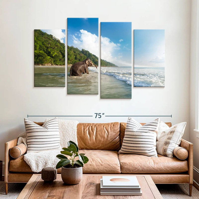 Brampt Havelock Island Elephant, 42" H x 68" W