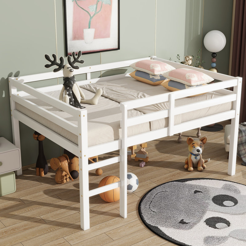 Lit mezzanine simple Orrtanna par Harriet Bee, Blanc, Double